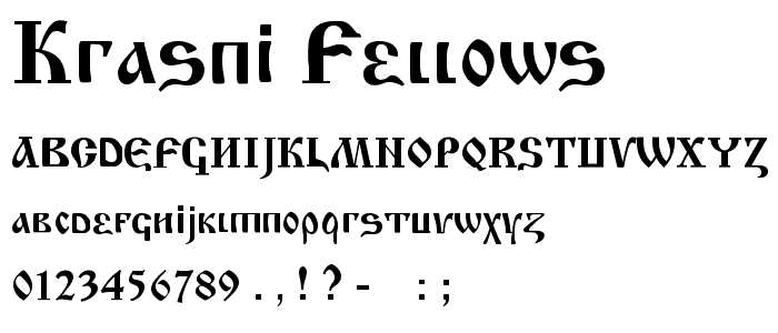 Krasni Fellows font